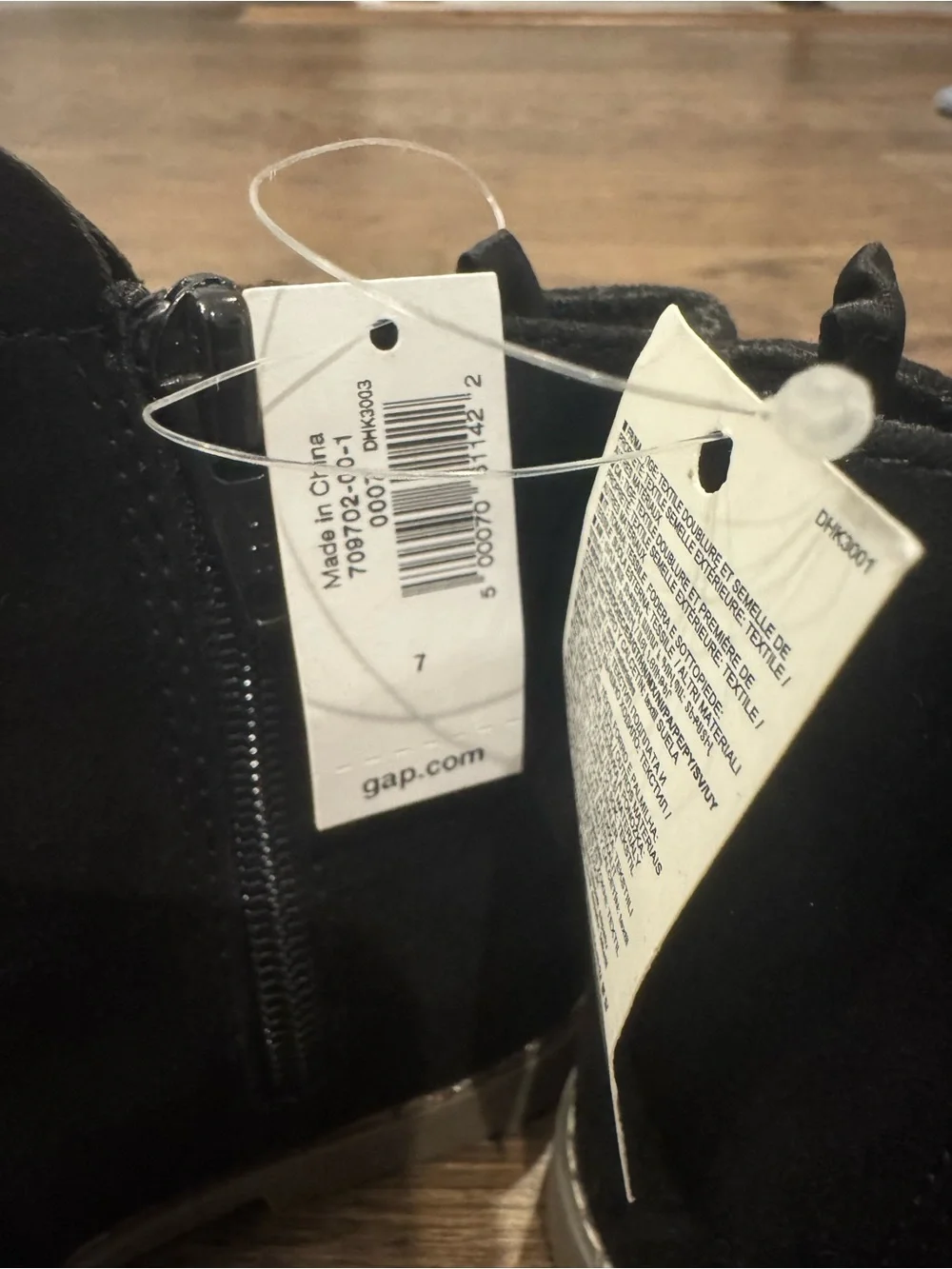 GAP Black Suede Scallop Ankle Boots for Kids
